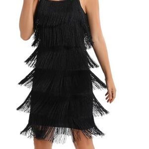 Black Fringe Dress